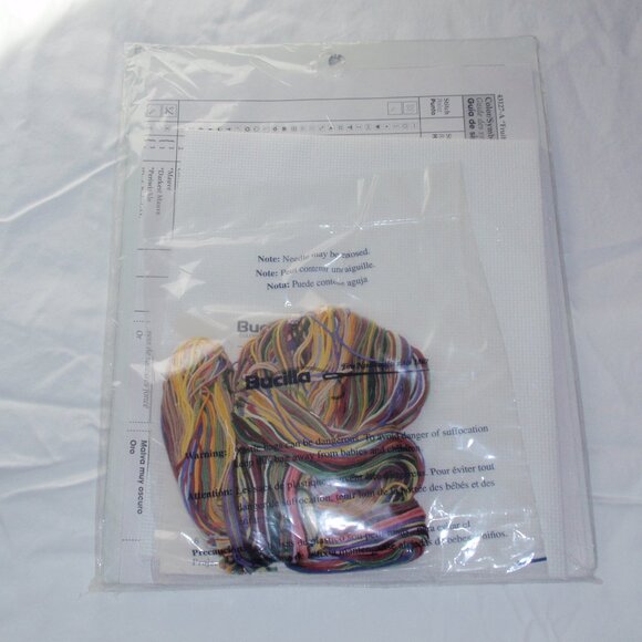 New Counted Cross Stitch Kit Bucilla Plaid Fruit Bowl Donna Dewberry - Picture 3 of 3